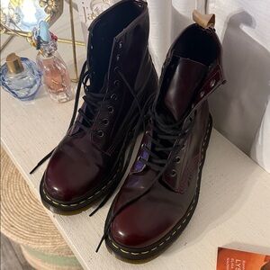 Dr. Martens Burgundy Lace Up Boots